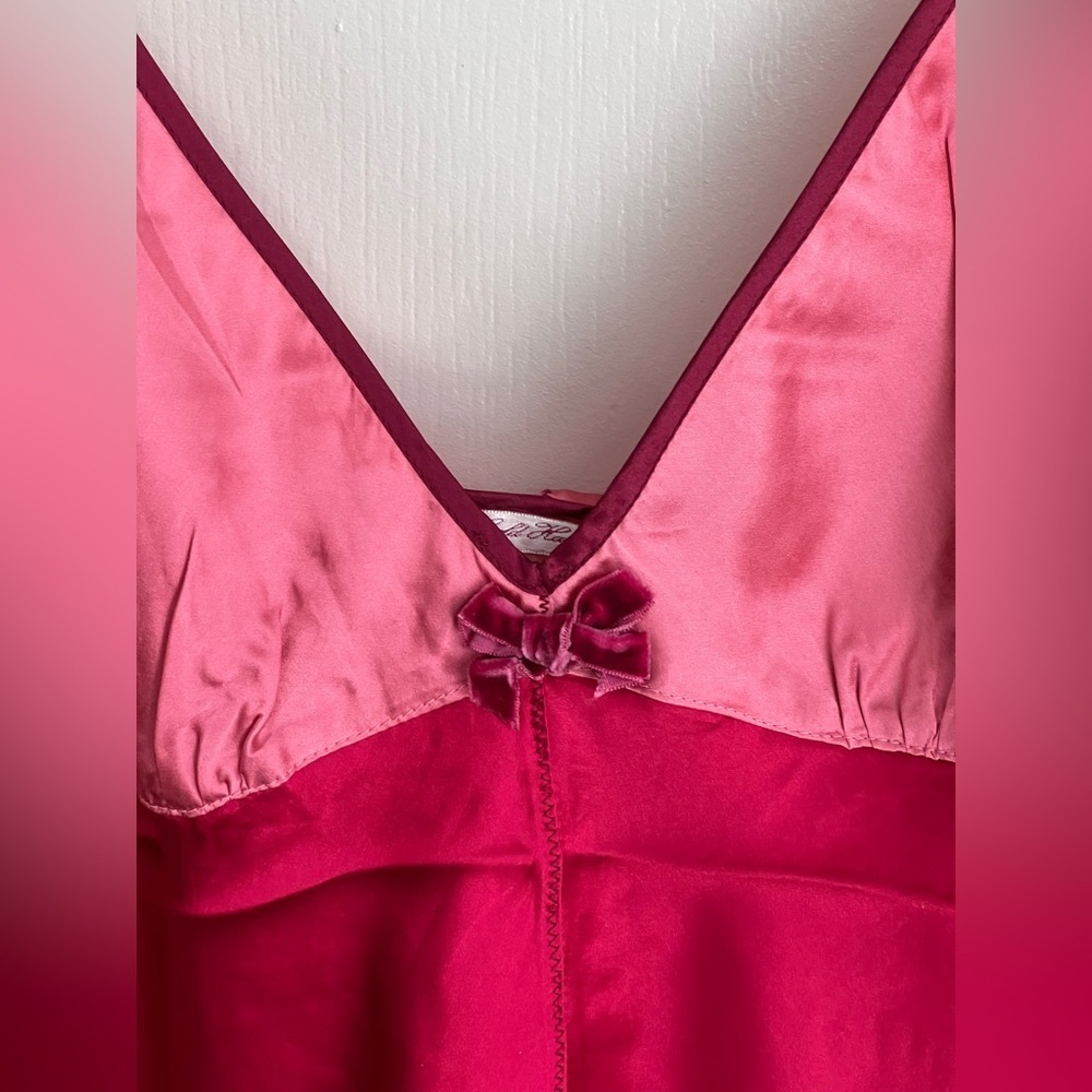 Gold Hawk Cerise Pink Silk Cami Top Size L NWT - Picture 4 of 7